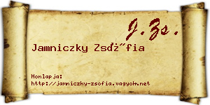 Jamniczky Zsófia névjegykártya